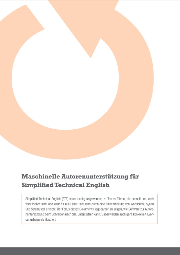 Maschinelle Autorenunterstützung für Simplified Technical English Maschinelle Autorenunterstützung für Simplified Technical English